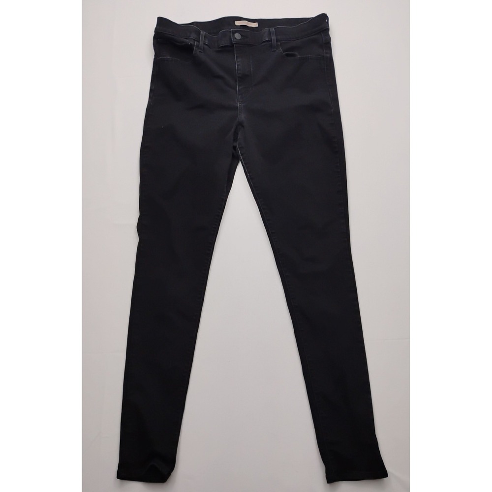 Levis 720 High Rise Super‎ Skinny Size 34 Black Denim  Women's 34x32